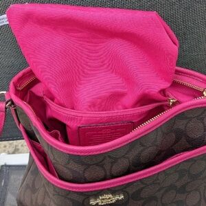 Coach signature print Crossbody purse